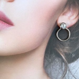 Lia Sophia Silver Plated Stud Earrings